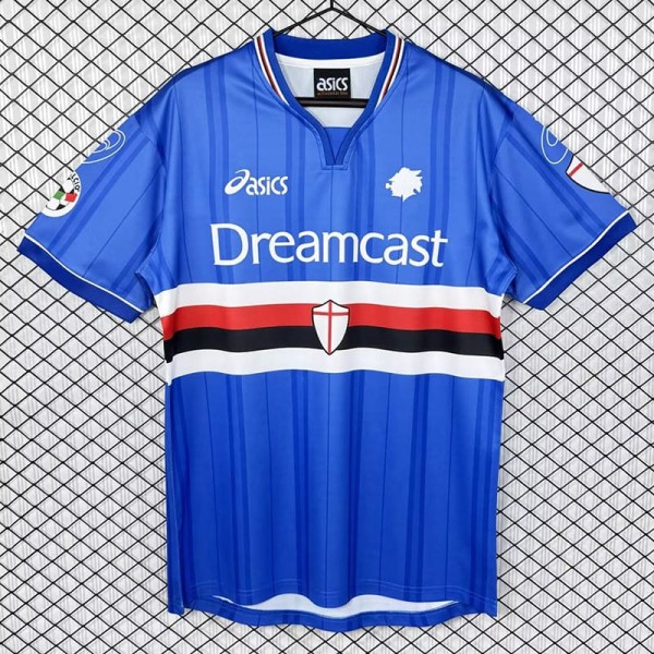 2000/01 Sampdoria Home Blue Retro Soccer jersey