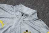 2025/26 Dortmund Gray Kids Half Pull Tracksuit