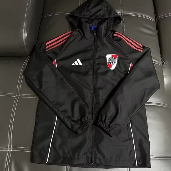 26/27 River Plate Black Windbreaker