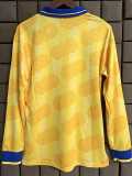 1994 Colombia Home Yellow Retro Long Sleeve Soccer jersey