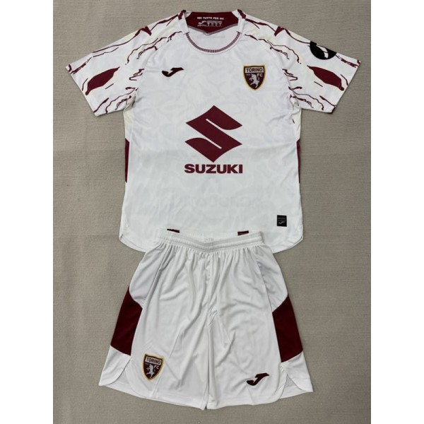 2025/26 Torino Away White Fans Kids Soccer jersey