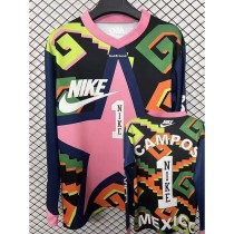 M Mexico GKL Campos #1 Retro Long Sleeve Soccer jersey