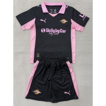 2025/26 US Citta di Palermo Away Black Fans Kids Soccer jersey