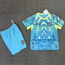 2026 Portugal GKL Azure Fans Kids Soccer jersey