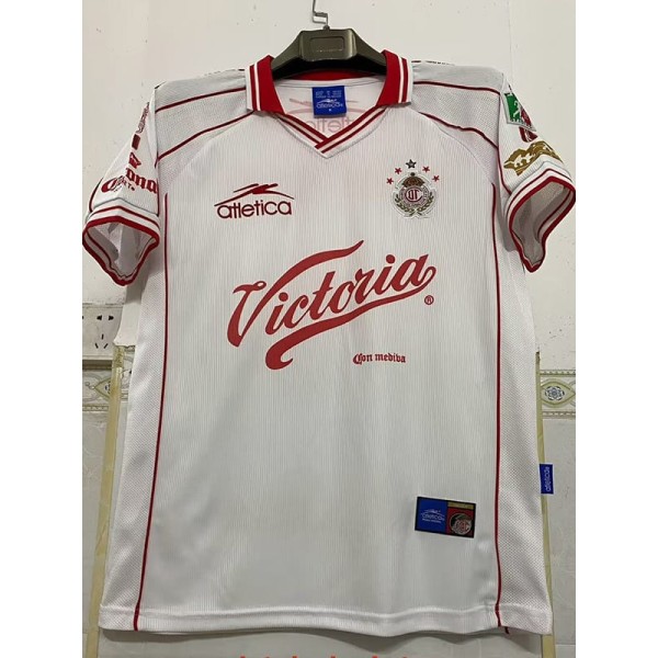 1999/00 Toluca Away White Retro Soccer jersey