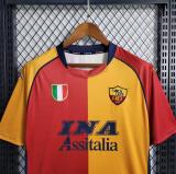2001/02 Roma Home Red Retro Soccer jersey