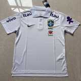 2026 Brazil White Polo Jersey