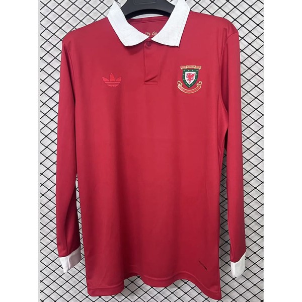 2026 Wales 150th Anniversary Edition Red Fans Long Sleeve Soccer jersey