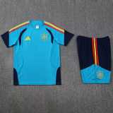 2026 Spain Lake blue Training Shorts Suit