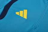 2026 Spain Lake blue Half Pull Tracksuit