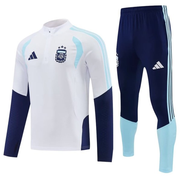 2026 Argentina White Half Pull Tracksuit