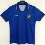 1990 Italy Home Blue Retro Soccer jersey