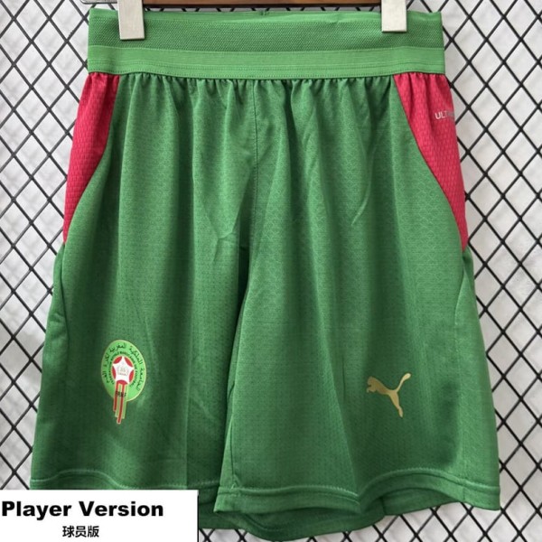 [PLAYER] 2026 Morocco Special Edition Green Player Soccer Shorts