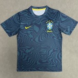 2026 Brazil Green Black Training Shirts