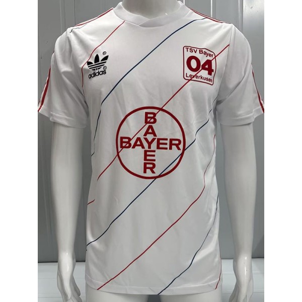 1987/88 Bayer 04 Leverkusen Away White Retro Soccer jersey