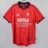 1998/99 Osasuna Home Red Retro Soccer jersey