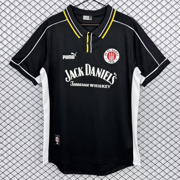 1999/00 FC St. Pauli Away Black Retro Soccer jersey
