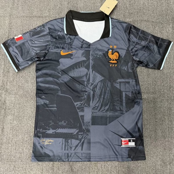 26/27 France Black Training Shirts