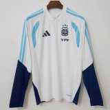 2026 Argentina White Half Pull Training Shirts