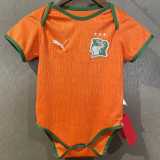 2026 Ivory Coast Home Orange Fans Kids Soccer jersey