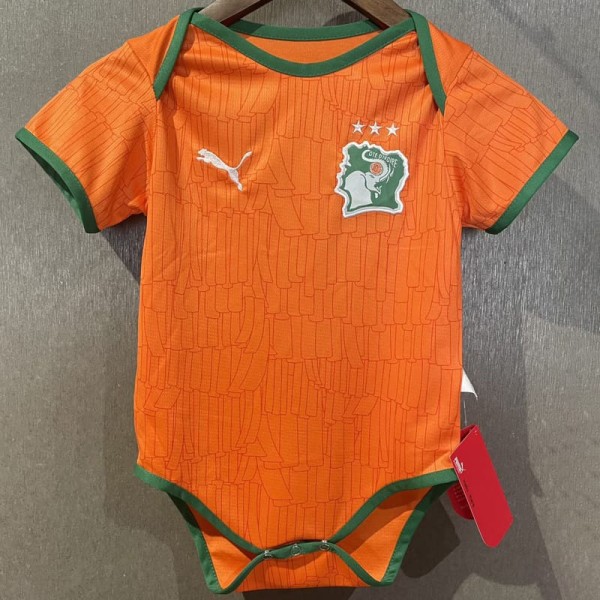 2026 Ivory Coast Home Orange Fans Kids Soccer jersey