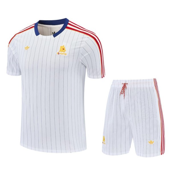 2025/26 Roma White Training Shorts Suit