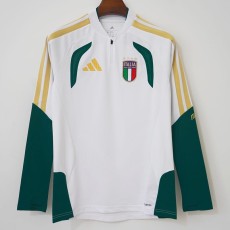 2026 Italy White Half Pull Training Shirts