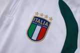 2026 Italy White Kids Half Pull Tracksuit