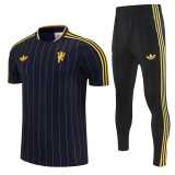 26/27 Man Utd Black Short shirts and Long trousers Tracksuit