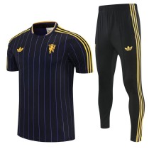 26/27 Man Utd Black Short shirts and Long trousers Tracksuit