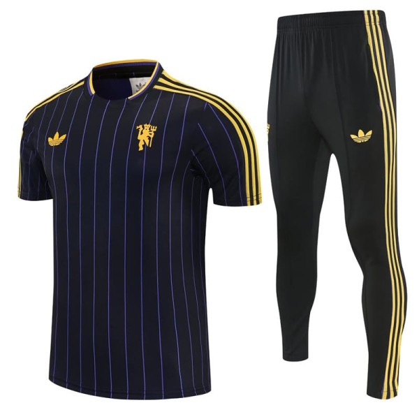 26/27 Man Utd Black Short shirts and Long trousers Tracksuit