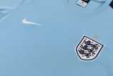 2026 England Light blue Training Shorts Suit