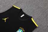 2026 Brazil Black Training Shorts Suit