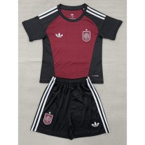2026 Spain Goalkeeper brown Brown Fans Kids Soccer jersey