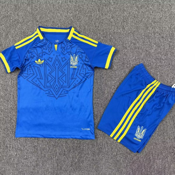 2026 Ukraine Away Fans Kids Soccer jersey