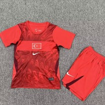 2026 Turkey Away Red Fans Kids Soccer jersey