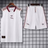 2025/26 ASN White Tank top and shorts Training Shorts Suit