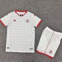 2026 Tunisia Away White Fans Kids Soccer jersey