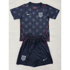 2026 USA Away Black Fans Kids Soccer jersey