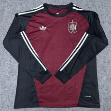 2026 Spain Goalkeeper brown Brown Fans Long Sleeve Soccer jersey