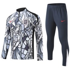 2026 England White Half Pull Tracksuit