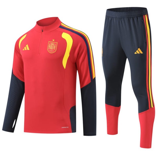 2026 Spain Red Half Pull Tracksuit