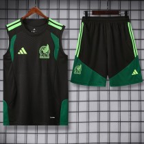 2026 Mexico Black Training Shorts Suit