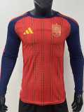 [PLAYER] 2026 Spain Home Red Player Long Sleeve Soccer jersey