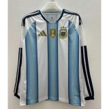 2026 Argentina Home Blue Fans Long Sleeve Soccer jersey