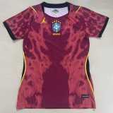 2026 Brazil GKE Dark red Fans Women Soccer jersey
