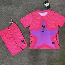 2026 France GKP Pink Fans Kids Soccer jersey