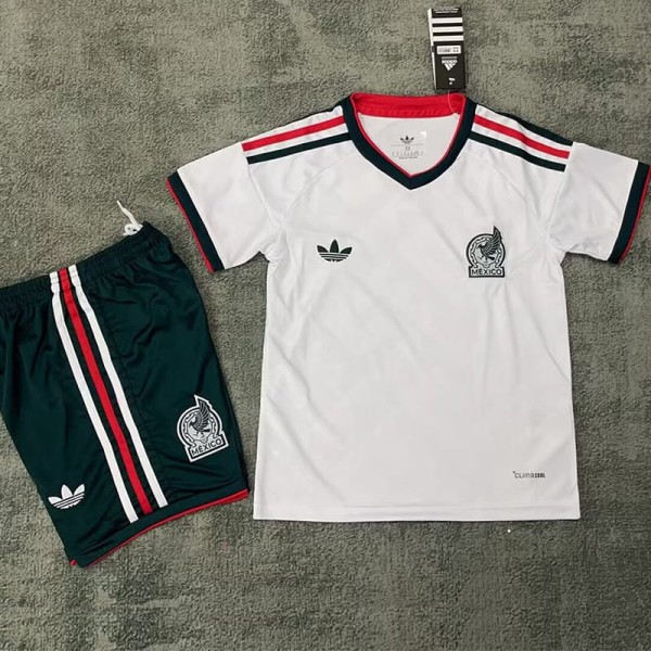 2026 Mexico Away White Fans Kids Soccer jersey