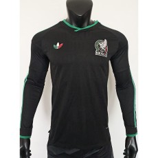 [PLAYER] 2026 Mexico 3RD Black Player Long Sleeve Soccer jersey