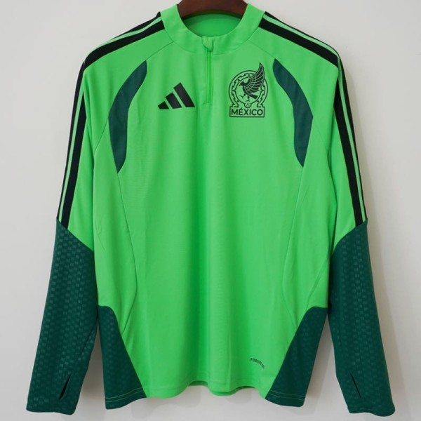2026 Mexico Green Half Pull Training Shirts